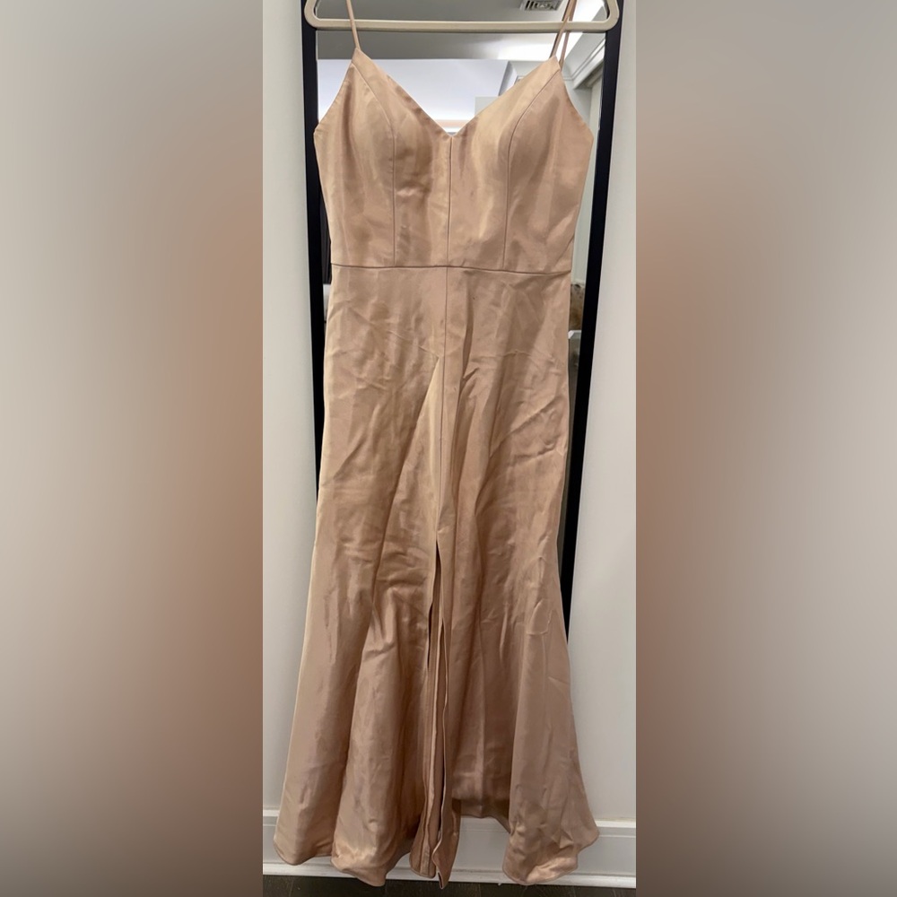 Jenny Yoo Collection Satin Bridesmaids Dress in Petal - Style Dina - Size 14